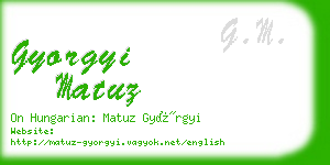 gyorgyi matuz business card